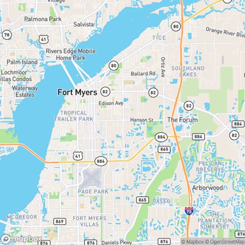 Gu A De Fort Myers Para N Madas Digitales Map Fort Myers 500x500px 